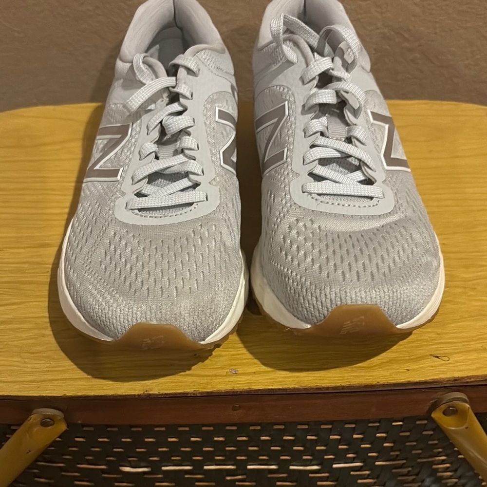 New Balance Light Gray Athletic Shoes